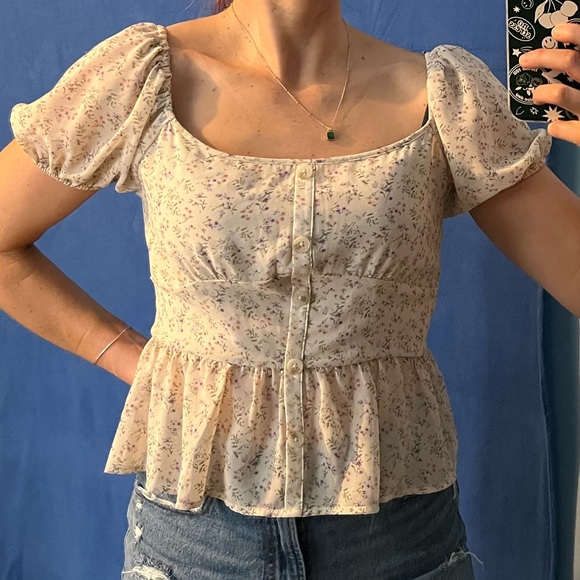 Paper Crane Tops - Cute Floral Top